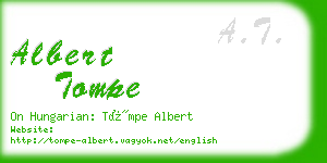 albert tompe business card